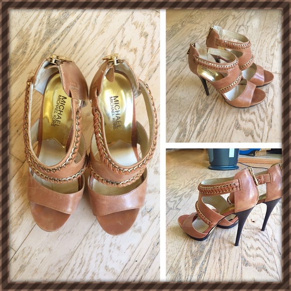 Michael Kors High Heel Leather Shoes 8M - Picture 4 of 4