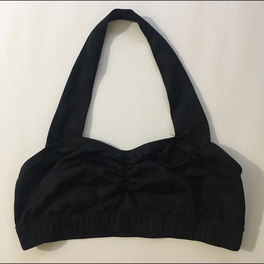 Suffolk Black Polka Dot Crop Top Halter L