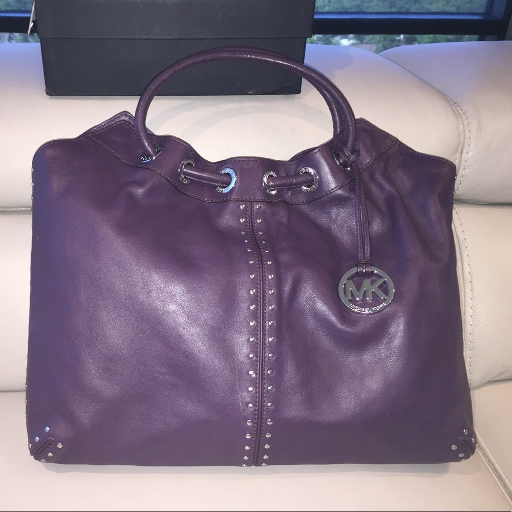 Michael Kors large studded bag. Leather