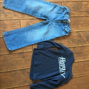 Bundle boys jeans and long sleeve shirt