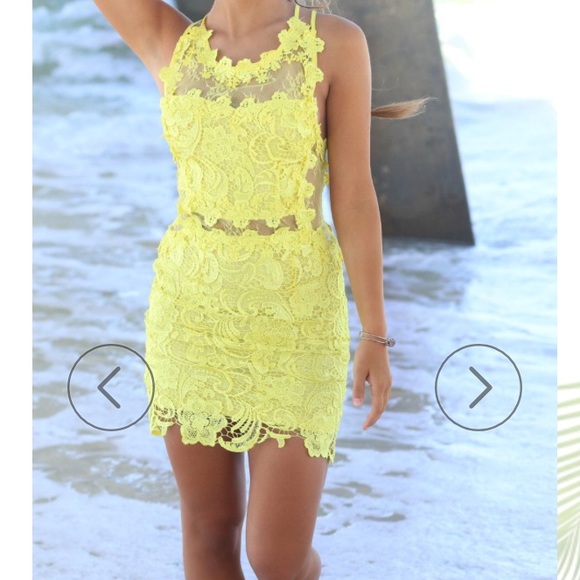 amazing lace Dresses & Skirts - Maya Lemon Floral Dress