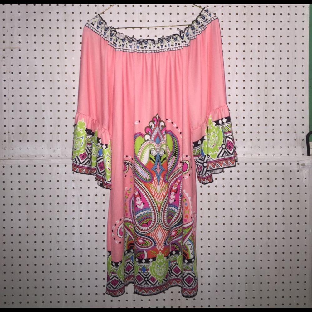 PERFECT for SPRING! Hua Lan XL Pink Graphic Dress