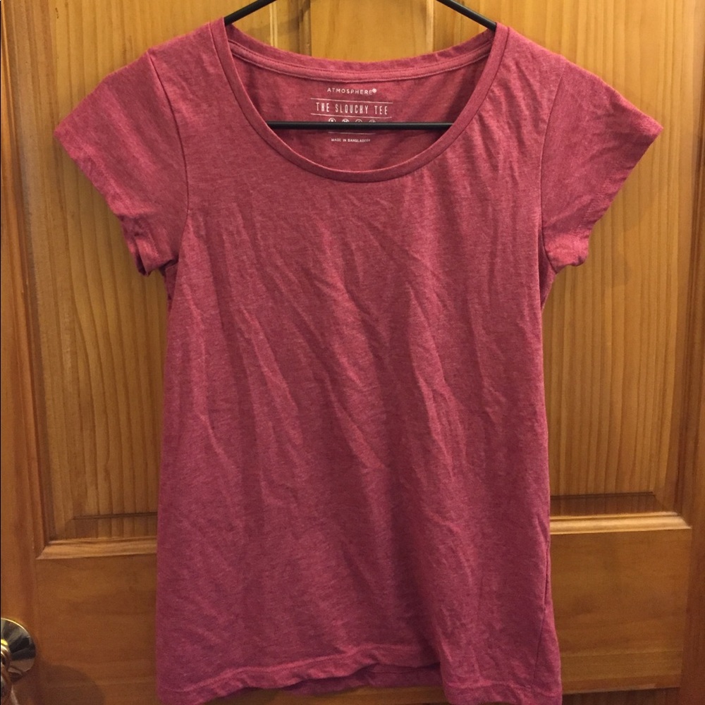 Red, Heather Slouchy Tee