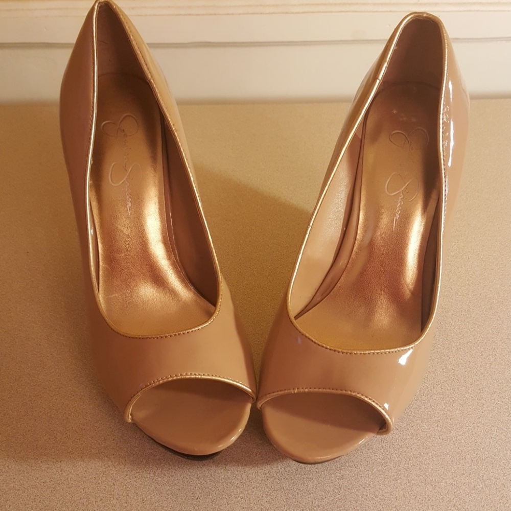 Jessica Simpson Peep toe wedges