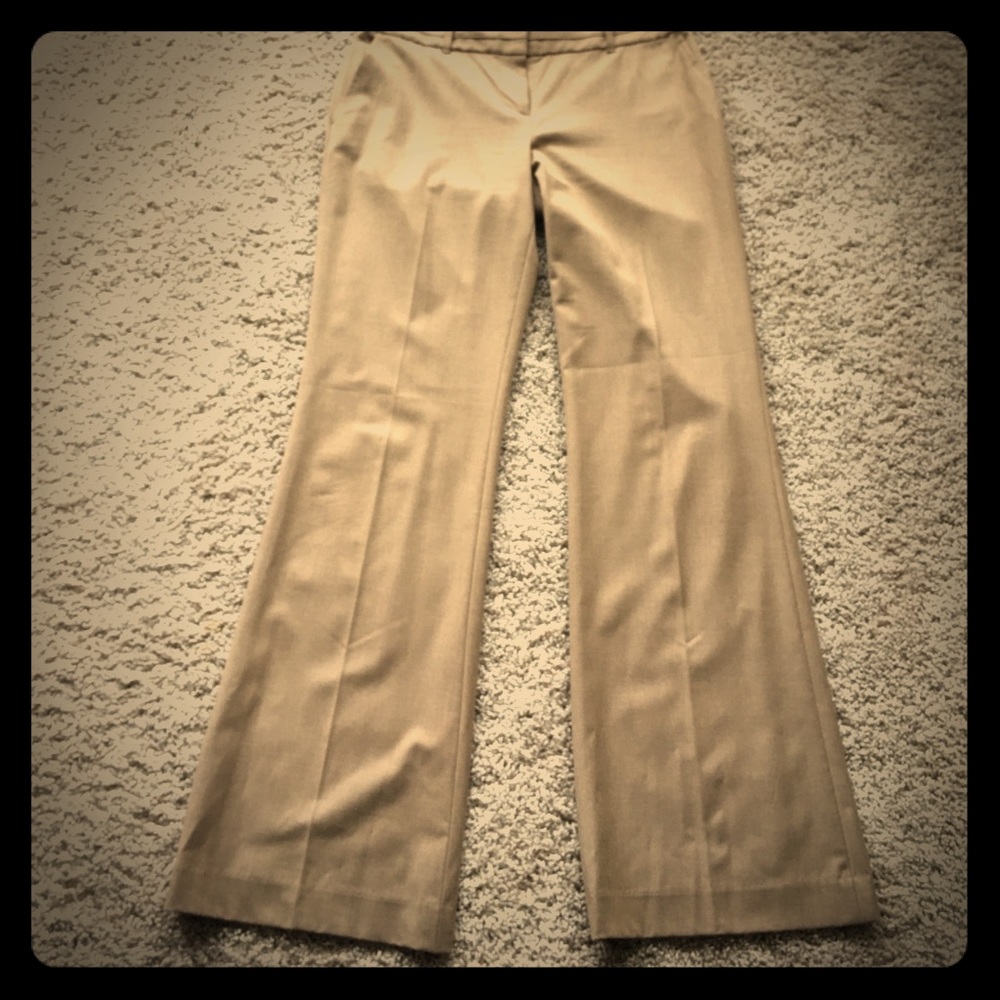 Tan Loft pants. Size 4. Julie cut.