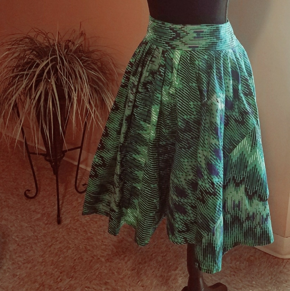 *Sold on Mercari* Ankara skater skirt - Picture 1 of 4