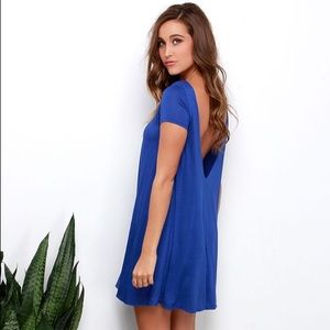 Lulu's Thank You V Much Backless Swing Dress