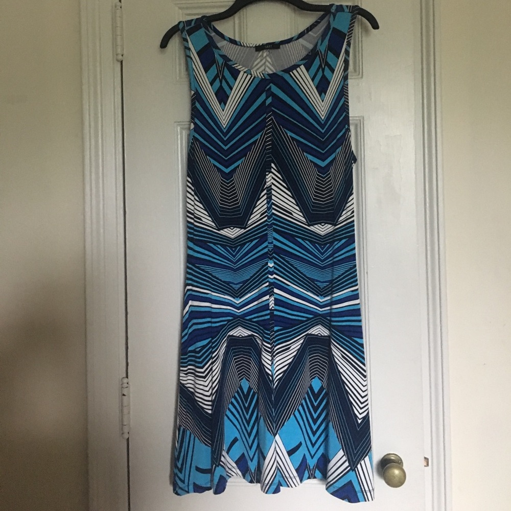 Fit and Flare Geometric Printed Dress