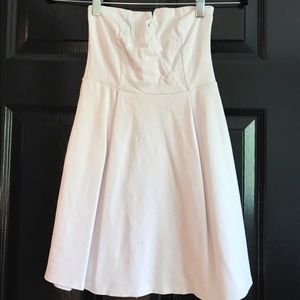 White strapless dress
