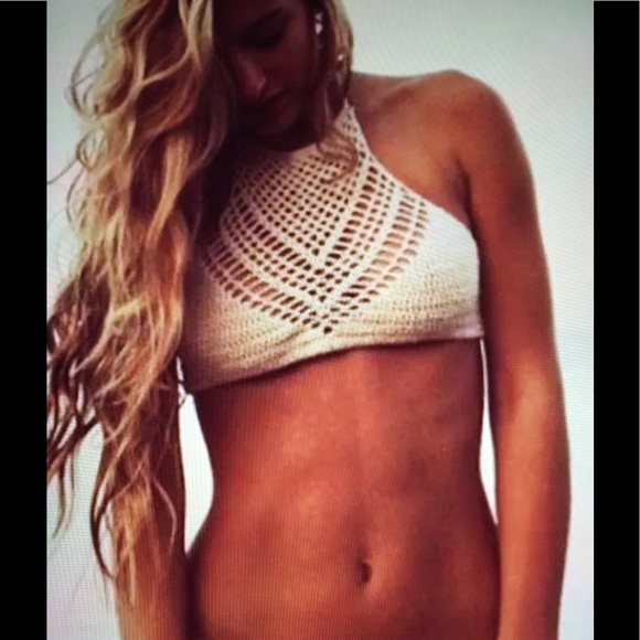 NEW Boho Gypsy Crochet Bikini  Crop Top Size - Picture 6 of 8