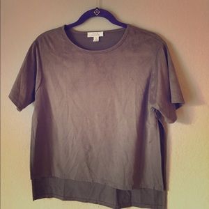 Faux suede shirt