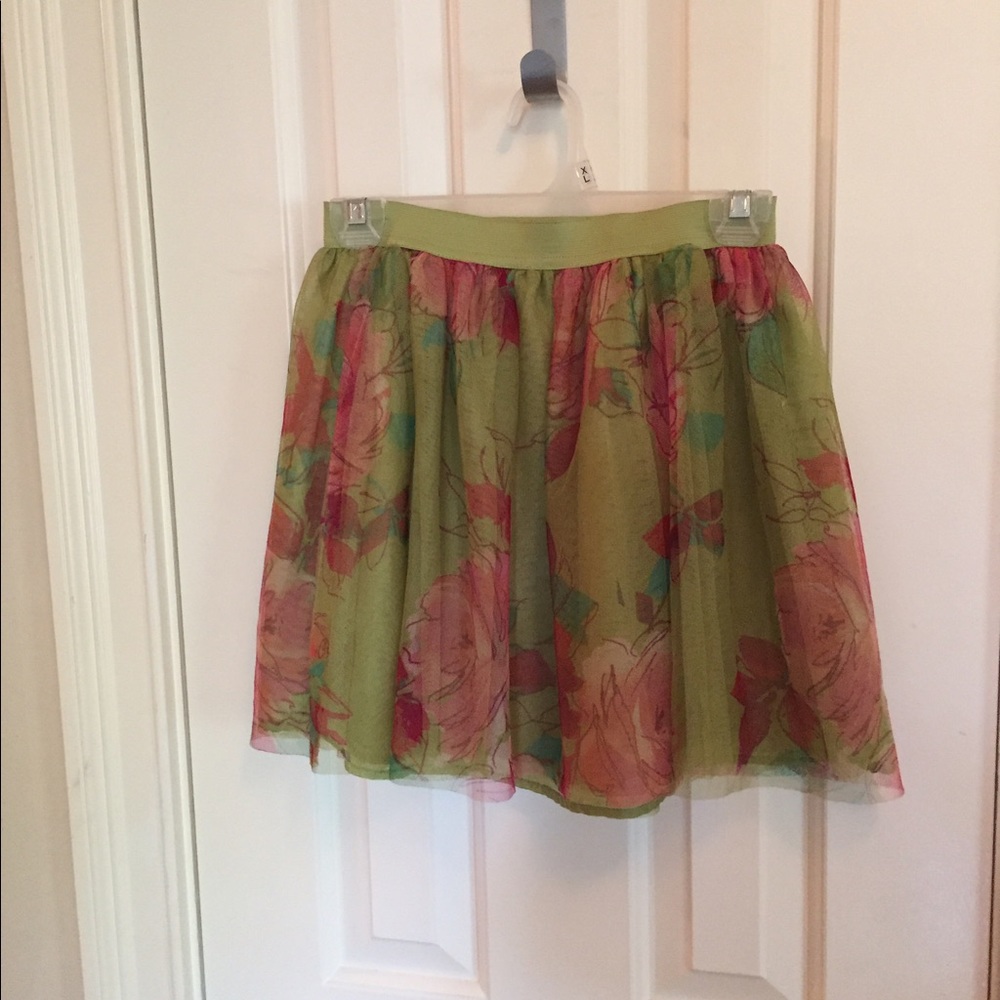Floral tulle skirt