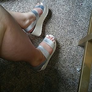 Statement silver sandals