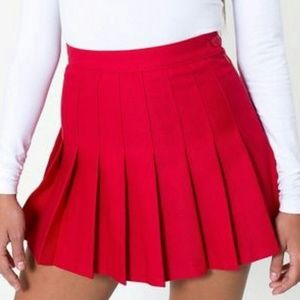 American Apparel red tennis skirt