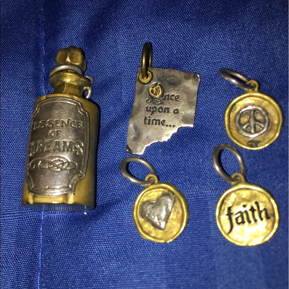 Authentic waxing poetic 3 small charms left