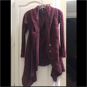 FREE PEOPLE BURGUNDY SWEATER