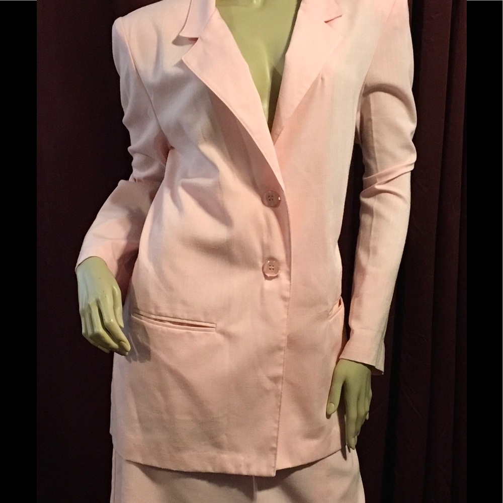 Sag Harbor pink skirt suit size 14 blazer jacket