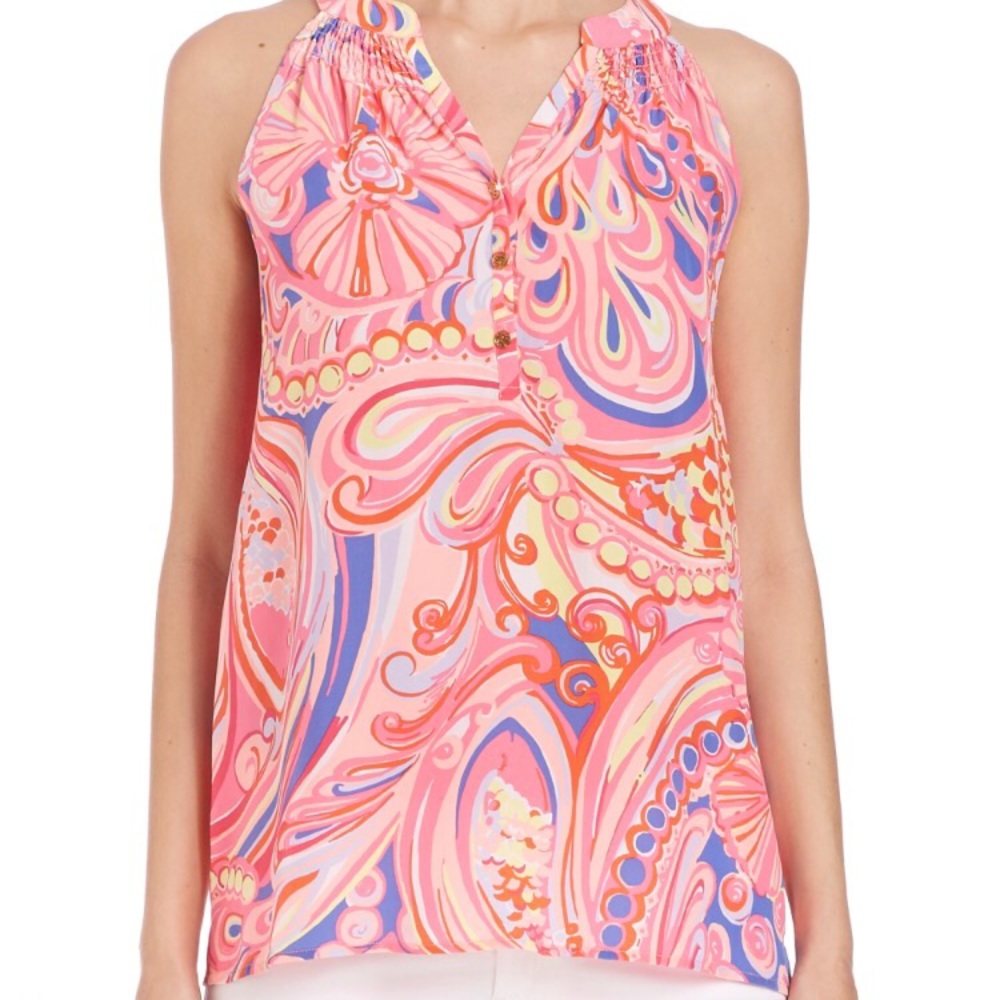 Lilly Pulitzer Bailey Silk Top, Size Small