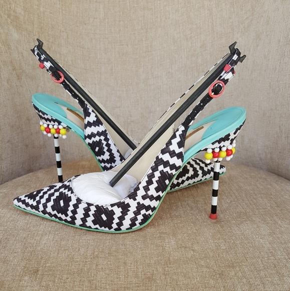 NIB Sophia Webster Black Tyra Aztec Pumps - Picture 2 of 7