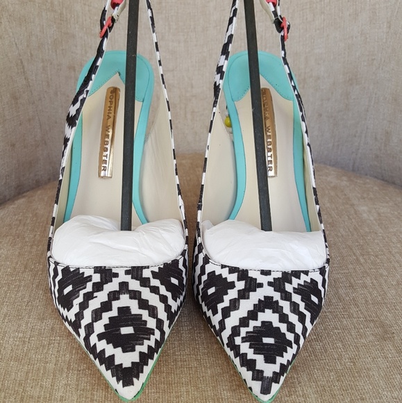 NIB Sophia Webster Black Tyra Aztec Pumps - Picture 3 of 7