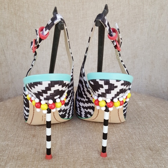 NIB Sophia Webster Black Tyra Aztec Pumps - Picture 4 of 7