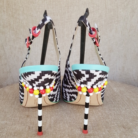 NIB Sophia Webster Black Tyra Aztec Pumps - Picture 6 of 7