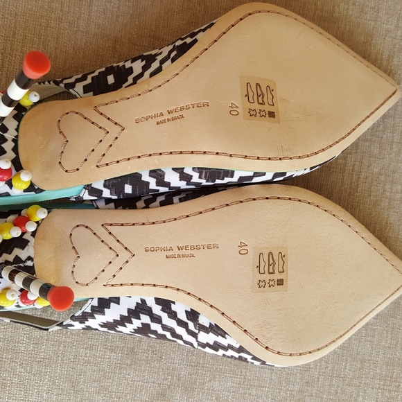 NIB Sophia Webster Black Tyra Aztec Pumps - Picture 7 of 7