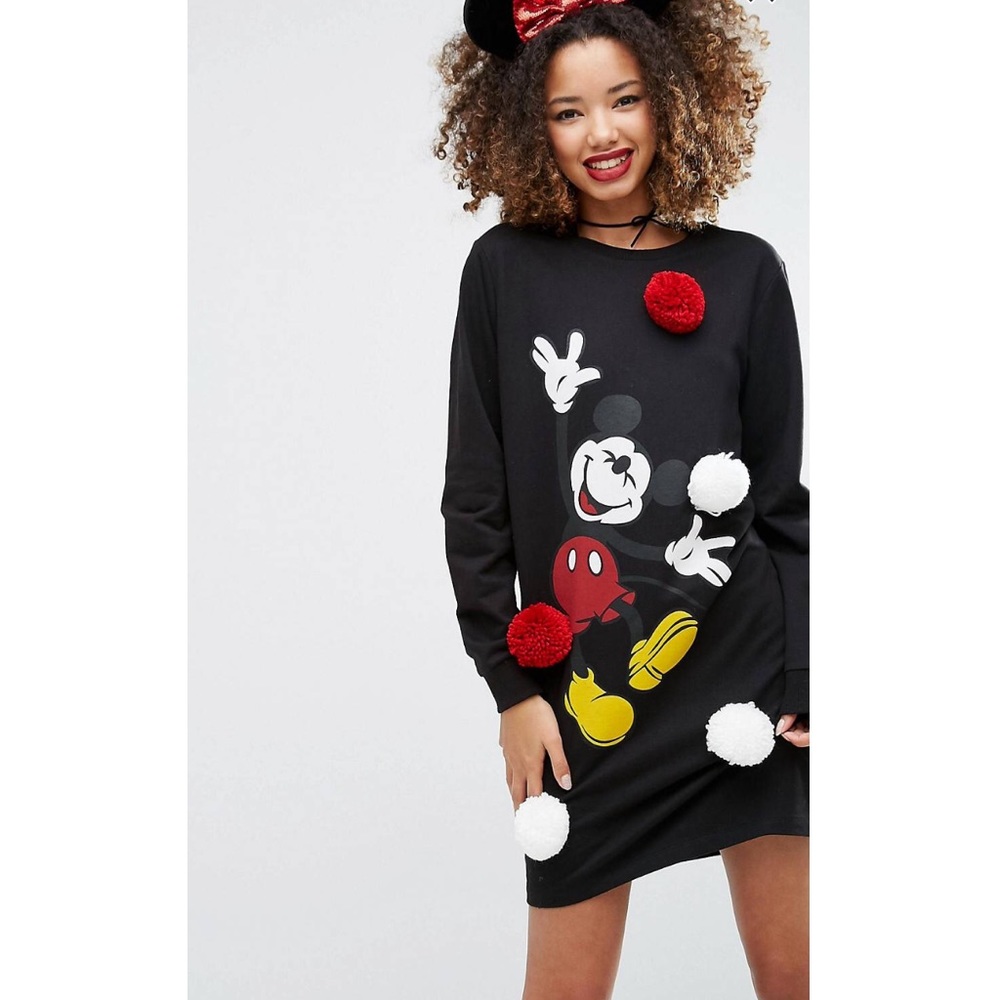 ASOS Mickey Pom Pom Dress