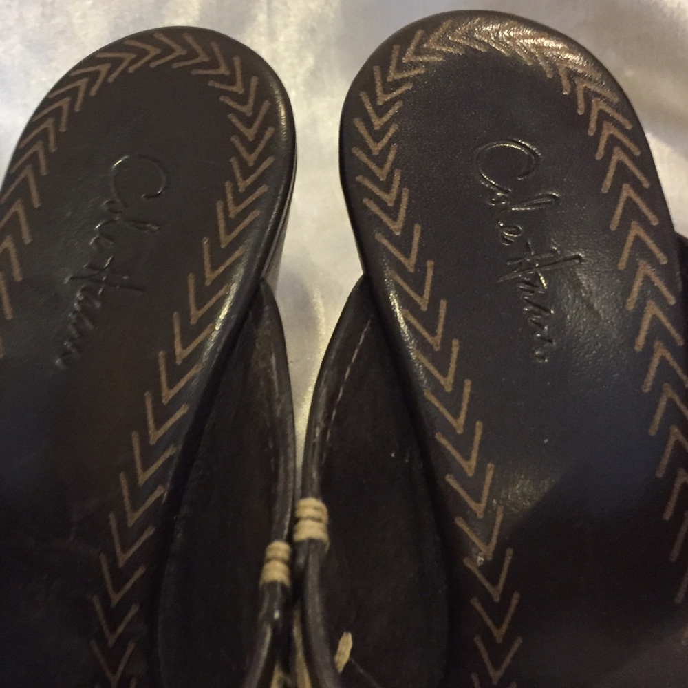 ❎sold❎ Haan Brown and tan  Sandals Size 7 - Picture 7 of 8