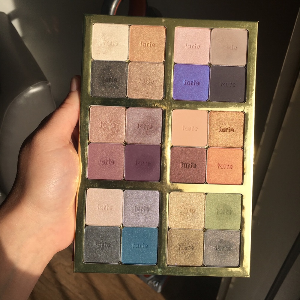 Tarte bag, eyeshadow palette, lip glosses, brush!!