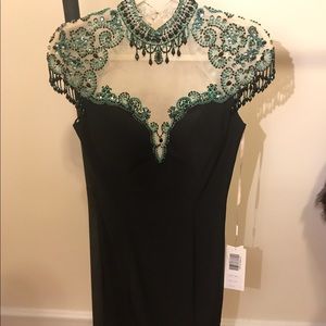 Black Sequined Cocktail Dress
