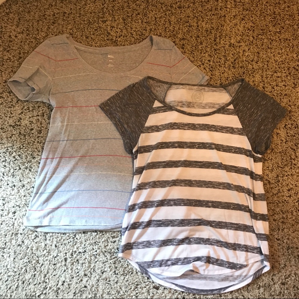 Pack of gray striped shirts