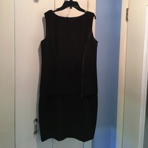 Black Ralph Lauren Layer Dress w/ Zipper Detail