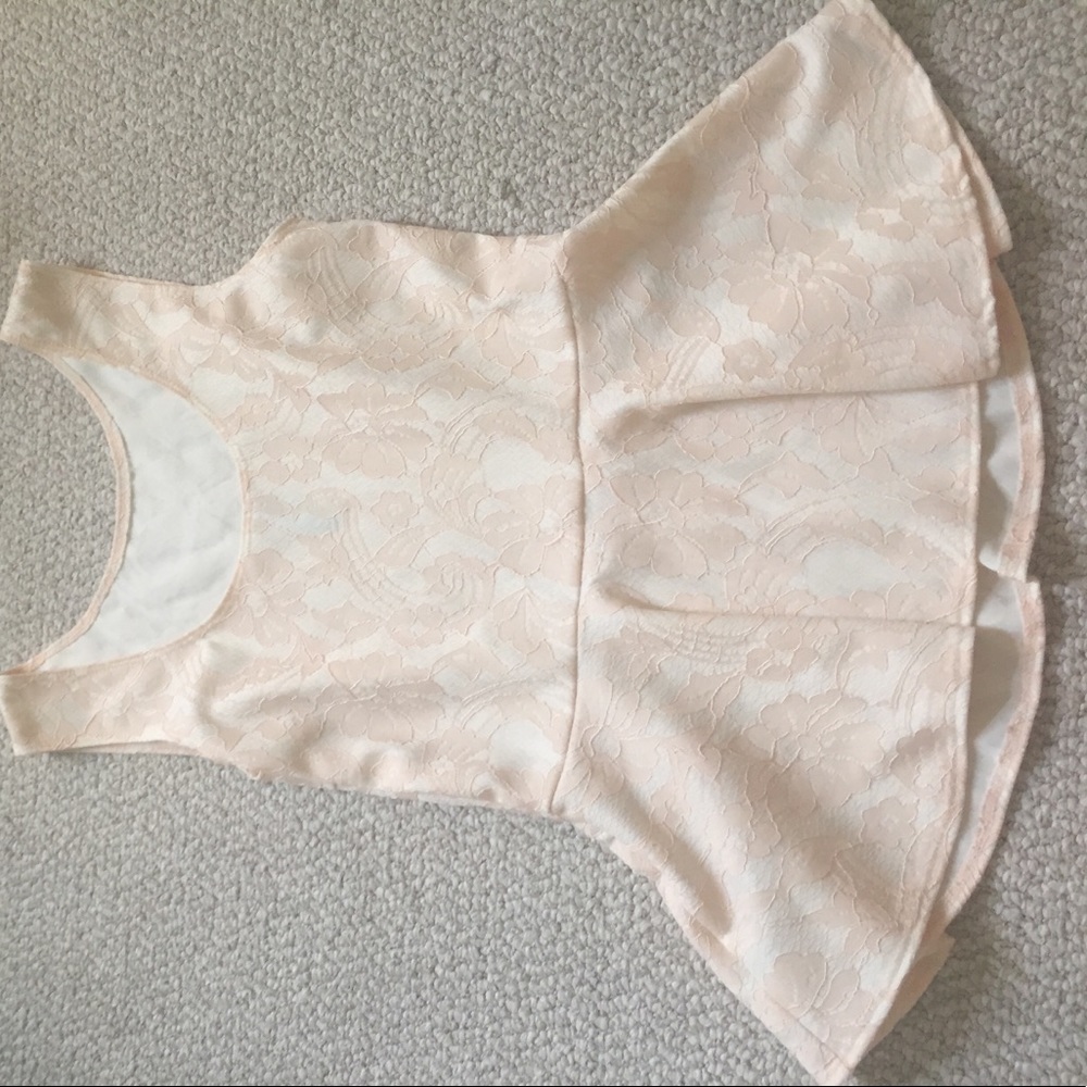 soft pink peplum top