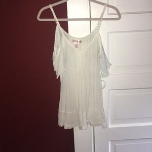 White off the shoulder top