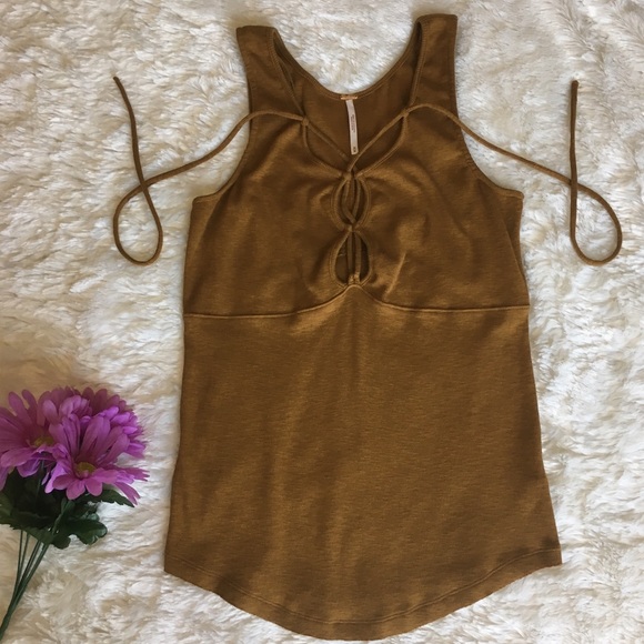 Free People Tops - Free People Tie front Tank Top Medium EUC