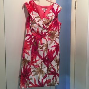 Floral Print Sleeveless Lined Dress