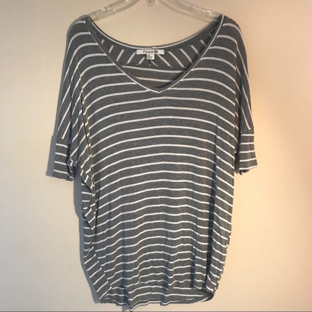 Forever 21 gray striped sweater