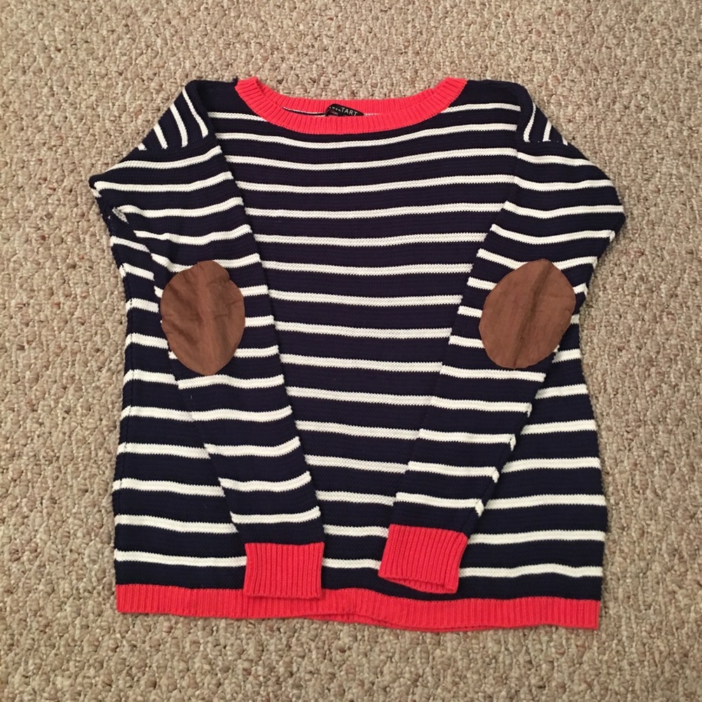 Striped Sweater with Elbow Patches - Stitchfix