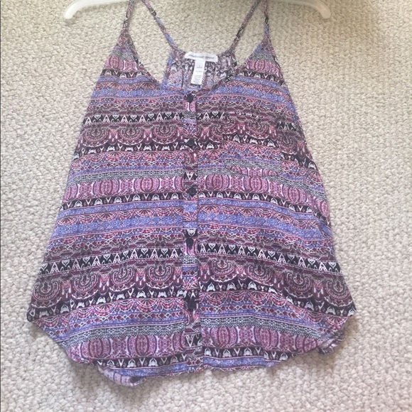 women's multicolored patterned flowy tank top - Picture 1 of 2
