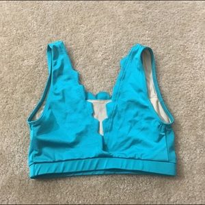 Suffolk Aqua Green Crop Top Sz L