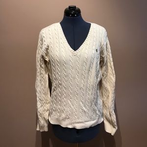 Lauren by Ralph Lauren - Women's Cable Knit VNeck