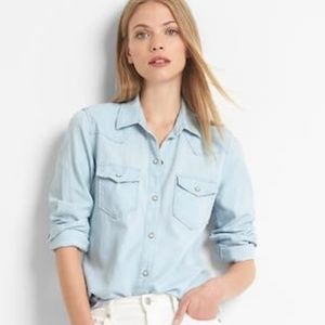 GAP Light Wash Denim Shirt