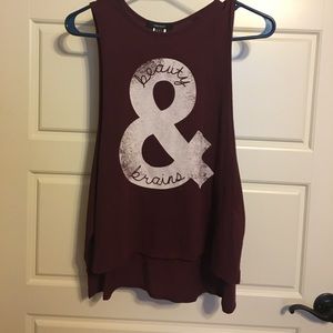 Forever 21 Beauty and Brains Tank. NWT