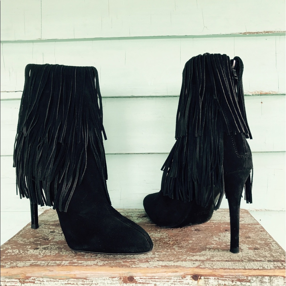 Fringe booties