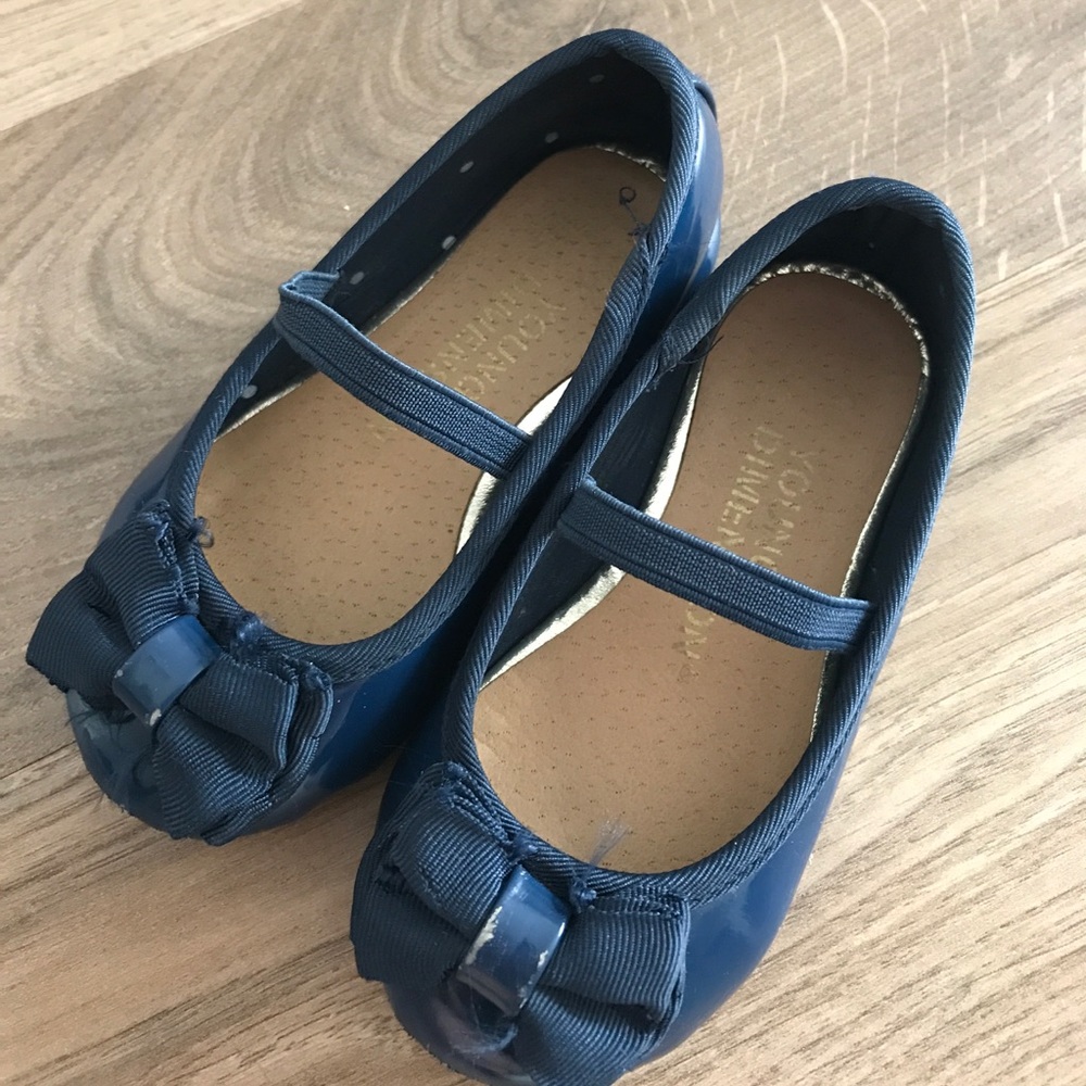 Adorable Navy blue baby ballerina shoes