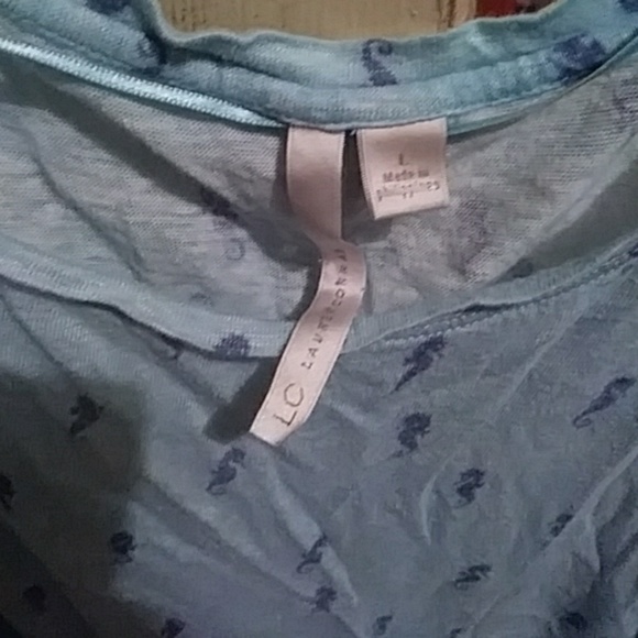 LC Lauren Conrad Tops - Lc lauren conrad light sea blue linen tee LC Lauren Conrad Tops - Lc lauren conrad light sea blue linen tee