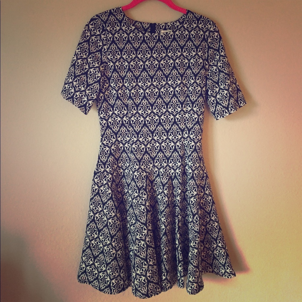 Damask print dress