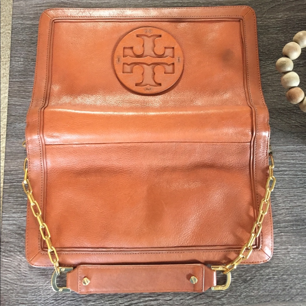 Luggage Brown Suki Reva Tory Burch Clutch