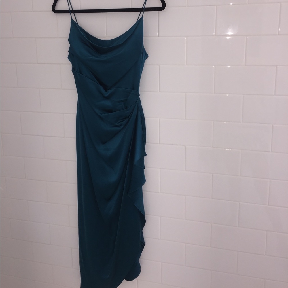 Gorgeous gem tone aqua cocktail dress